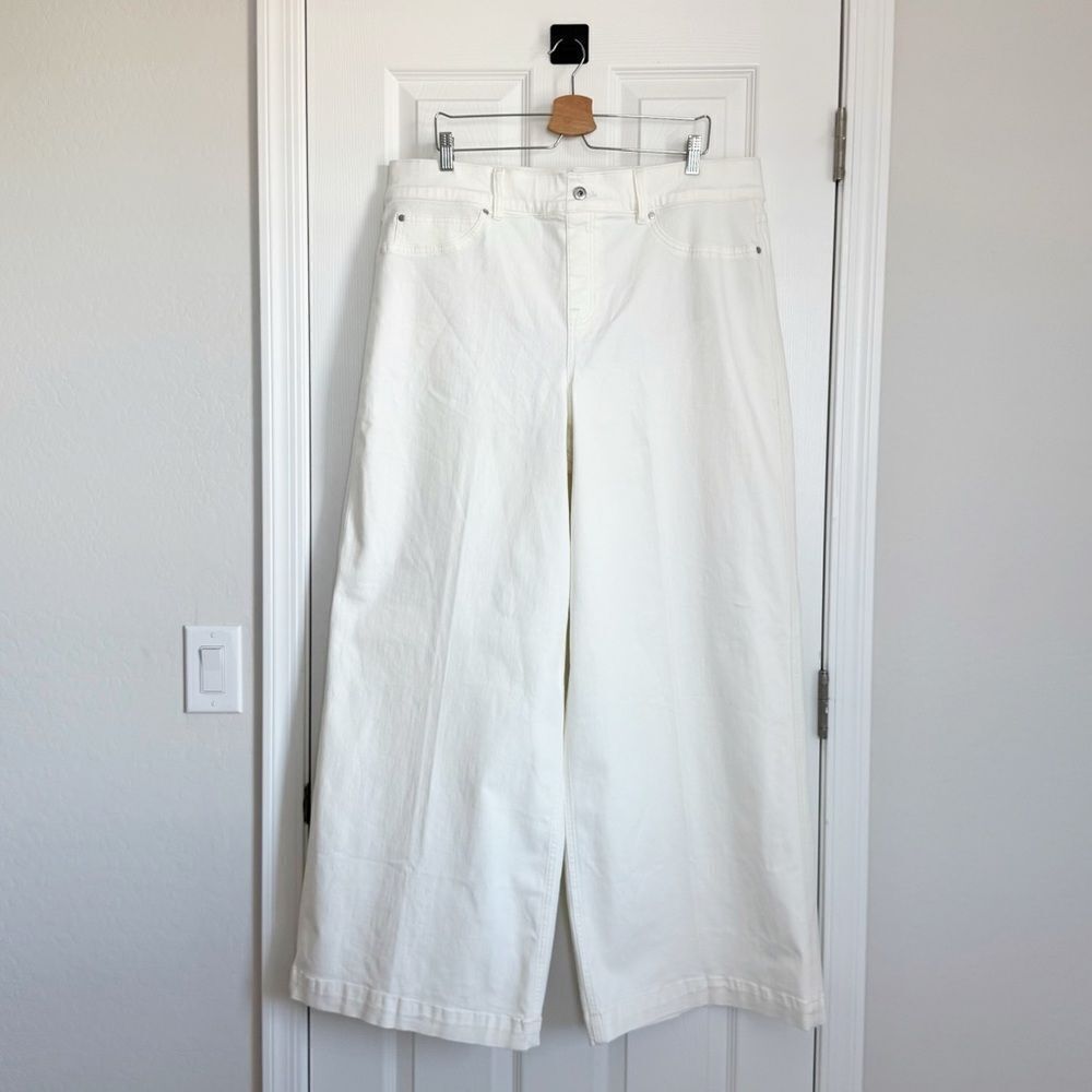 NEW SPANXshape EveryWear Wide Leg Jeans in Chalk Shaping Office Career Size 3X - Picture 7 of 13